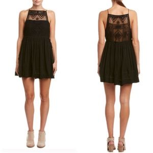 Free People Emily crochet embroidered dress